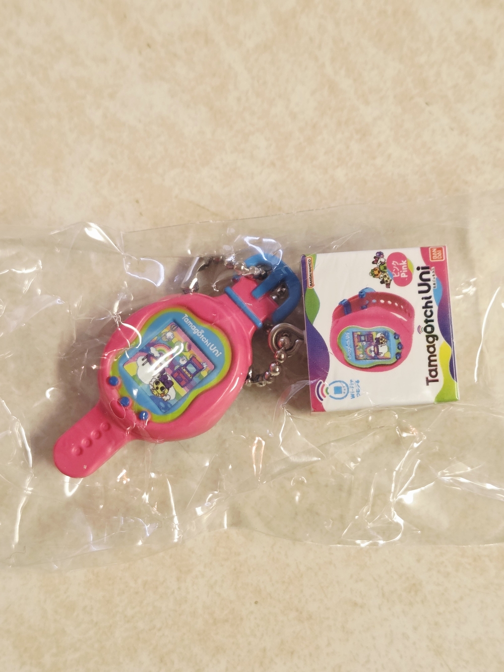 *4 for $30* Tamagotchi Uni Pink Virtual Pet Keyring - Portable Digital Toy